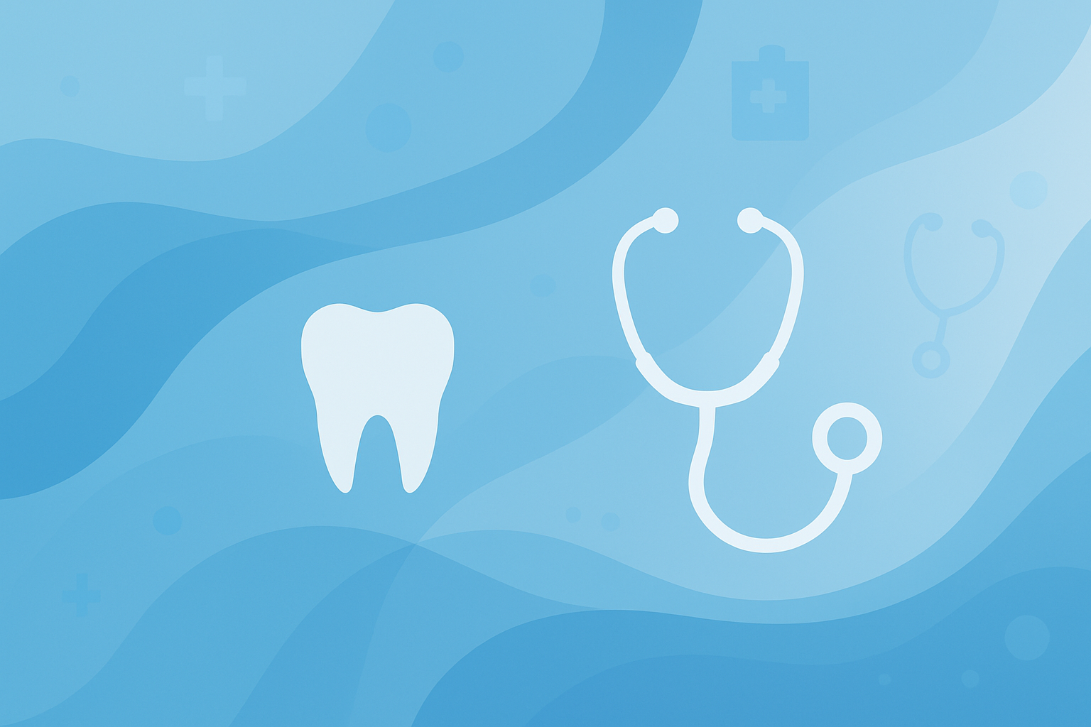 Abstract healthcare background with dental and medical icons